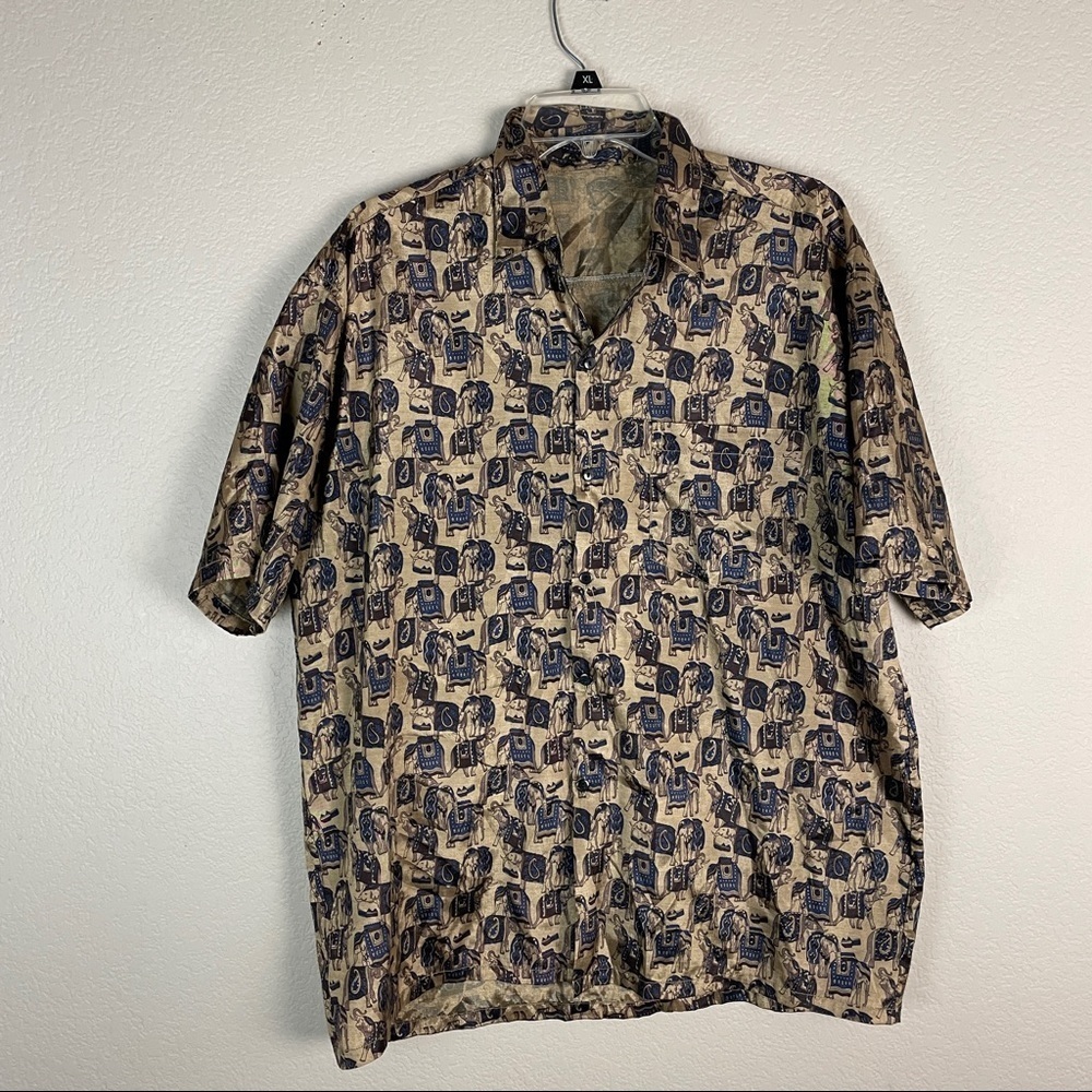 Vintage Elepant Button Up Shirt